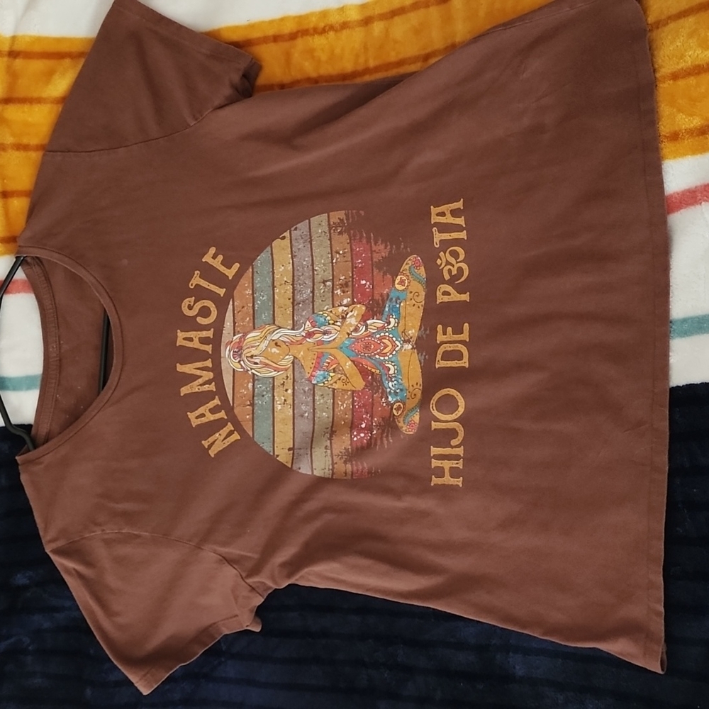 Vintage yoga hippie girl t-shirt